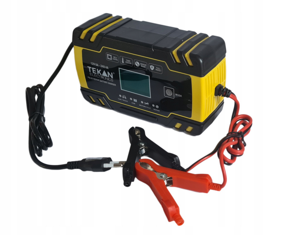 MOCNY PROSTOWNIK AUTOMATYCZNY LCD 12V 8A - 24V 4A