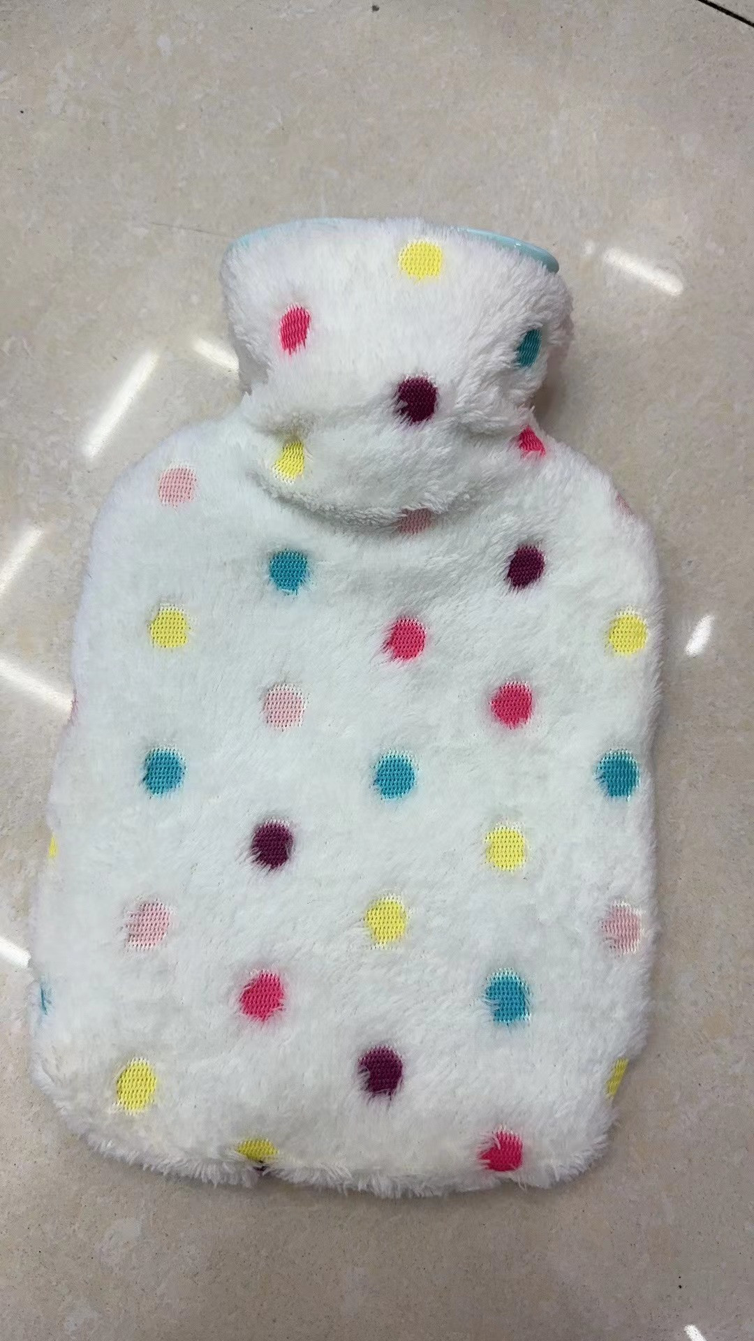 TERMOFOR NA WODĘ W POKROWCU PLUSZOWY OGRZEWACZ GUMOWY W SWETERKU 1L