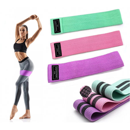 ZESTAW 3 GUMY OPOROWE TAŚMY MATERIAŁOWE DO ĆWICZEŃ