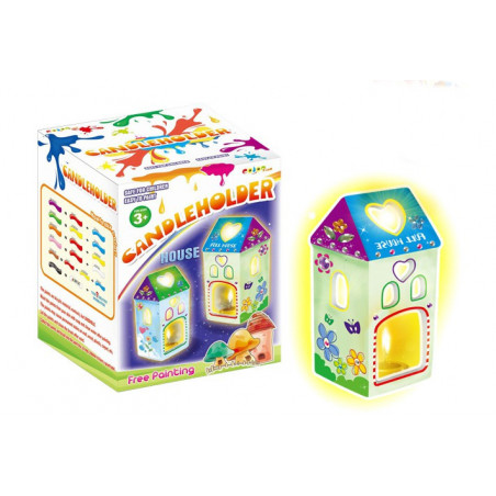 ŚWIECZNIK DO SAMODZIELNEGO WYMALOWANIA DOMEK