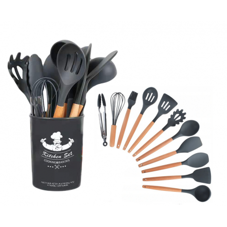 przybory kuchenne silikonowe 12 el.