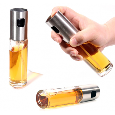 SPRYSKIWACZ DO OLEJU OLIWY DOZOWNIK W SPRAYU 100ml Srebrny