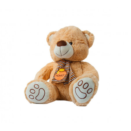 PLUSZOWY MIŚ KREMOWY W SZALICZKU 44cm