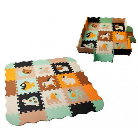 MATA PIANOWA PUZZLE ZWIERZĄTKA Z BRZEGAMI