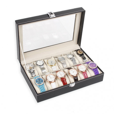 PUDEŁKO ETUI ORGANIZER SZKATUŁKA NA ZEGARKI 12szt