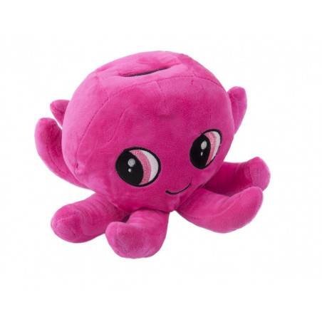 PLUSZOWA SKARBONKA OŚMIORNICA Z DŹWIĘKIEM : Kolor - Pink
