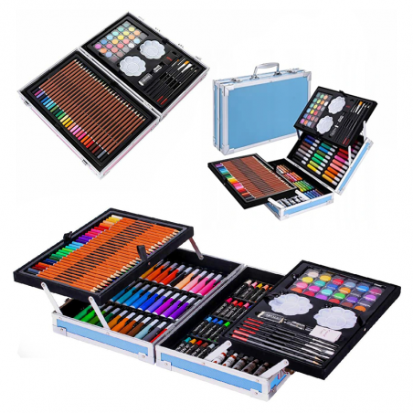 copy of ZESTAW ARTYSTYCZNY DO MALOWANIA WALIZKA RÓŻOWA 145 EL.