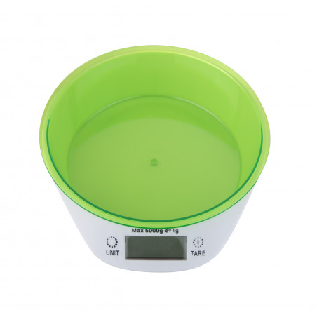 WAGA KUCHENNA ELEKTRONICZNA 5kg Z MISKĄ ZIELONY