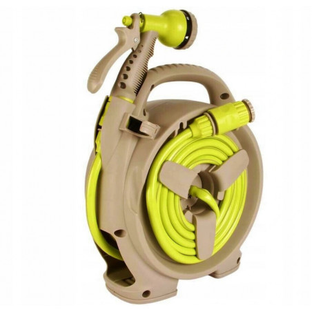 WĄŻ OGRODOWY ZWIJANY NA ROLCE 15m ZIELONY