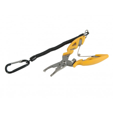 SZCZYPCE KLESZCZE WĘDKARSKIE UNIWERSALNE WYGIĘTE ŻÓŁTY