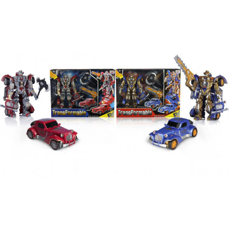 SKŁADANY AUTO ROBOT OLD CAR : Kolor - Red