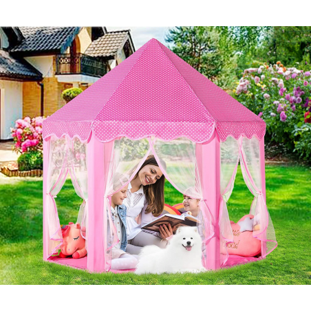 DUŻY NAMIOT KSIĘŻNICZKI ZAMEK PAŁAC ŚWIATEŁKA LED