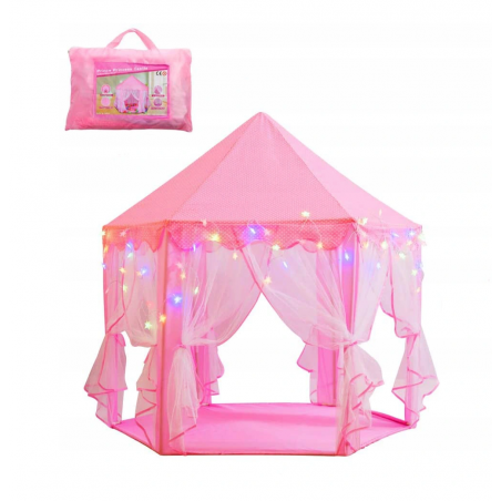 DUŻY NAMIOT KSIĘŻNICZKI ZAMEK PAŁAC ŚWIATEŁKA LED