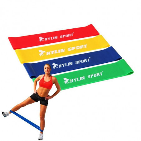 ZESTAW 4 KOLOROWYM GUM TAŚMY DO ĆWICZEŃ FITNESS