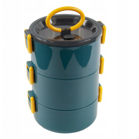 POJEMNIKI OBIADOWE LUNCH BOX OBIADOWY ZESTAW NIEBIESKI