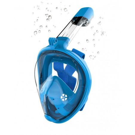 MASKA PEŁNOTWARZOWA Z RURKĄ DO NURKOWANIA L/XL : Kolor - Blue