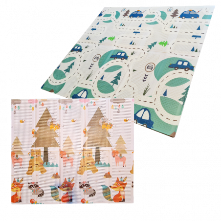 copy of MATA PIANKOWA SKŁADANA DWUSTRONNA ULICE/ZWIERZĄTKA