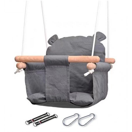 HUŚTAWKA DLA DZIECI DO DOMU OGRODU MIŚ DREWNO