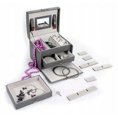 copy of KUFEREK SZKATUŁKA PUDEŁKO ORGANIZER NA BIŻUTERIĘ BIAŁY