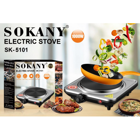 KUCHENKA ELEKTRYCZNA POJEDYNCZA 1000W SOKANY SK-5101