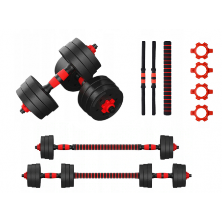 HANTLE 2x10KG SZTANGA 20 KG GRYF ŁĄCZONY HANTELKI