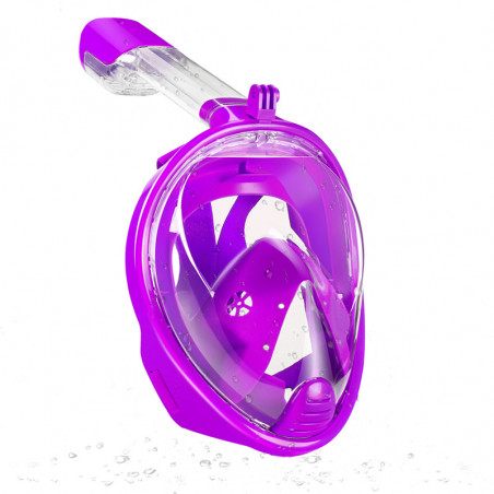 MASKA PEŁNOTWARZOWA Z RURKĄ DO NURKOWANIA S/M : Kolor - Pink