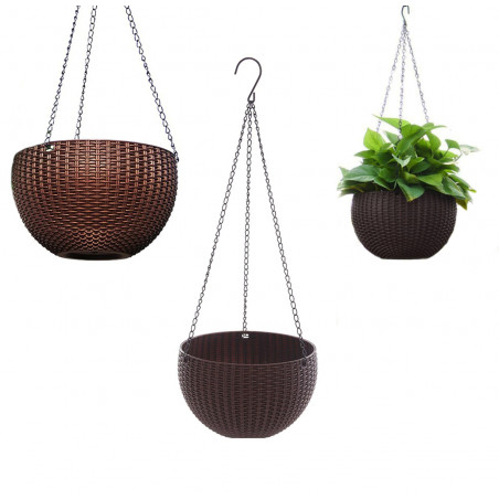 DONICZKA OKRĄGŁA WISZĄCA BRĄZOWA