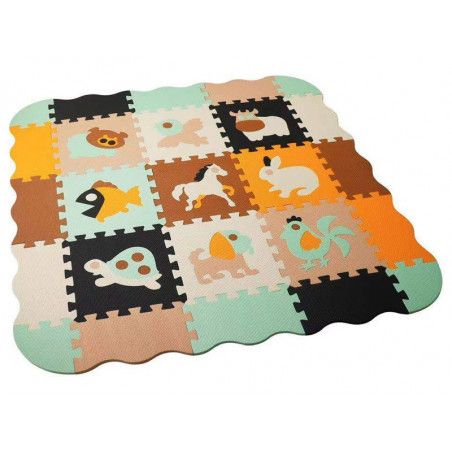 MATA PIANOWA PUZZLE ZWIERZĄTKA Z BRZEGAMI