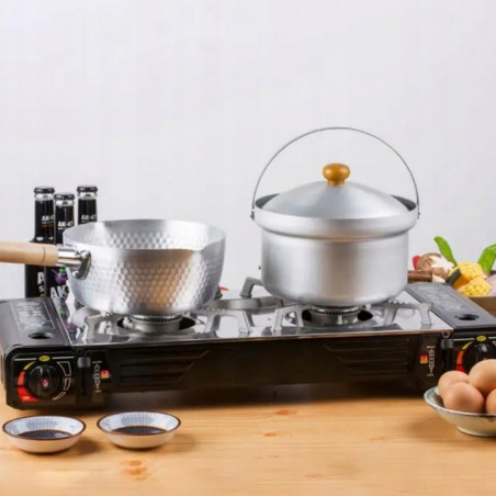 KUCHENKA GAZOWA DWUPALNIKOWA NA KARTUSZE i BUTLE INOX