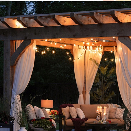 GIRLANDA ŚWIETLNA OGRODOWA 7,5m 25 ŻARÓWEK ŁAŃCUCH