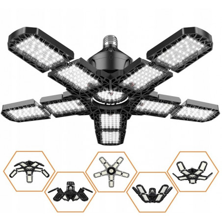 LAMPA GARAŻOWA LED SUFITOWA ROZKŁADANA HALOGEN E27