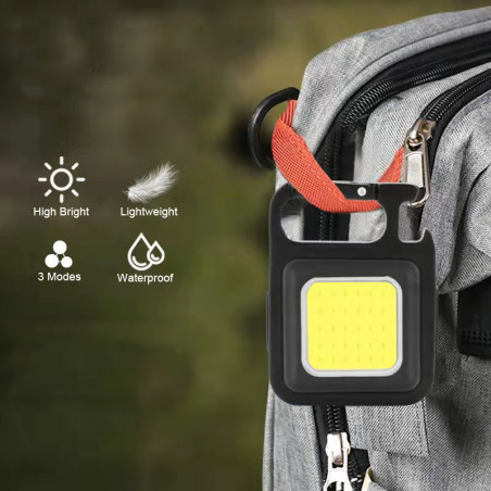 LAMPKA LED MINI LATARKA OTWIERACZ NA PLECAK TORBĘ