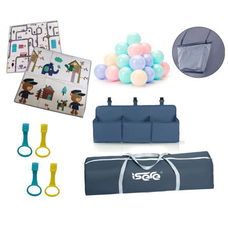 KOJEC DLA DZIECI ISERE PREMIUM 1212G + MATA PIANKOWA KULKI ORGANIZER