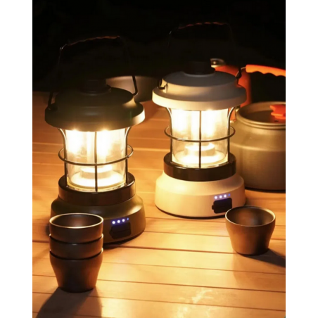 Lampka Latarenka LED Retro Kempingowa USB Zielona