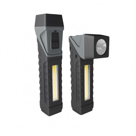 Latarka Lampka 2w1 obrotowa 90 stopni USB