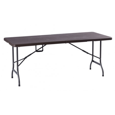 STÓŁ TURYSTYCZNY SKŁADANY BRĄZOWY 180cm