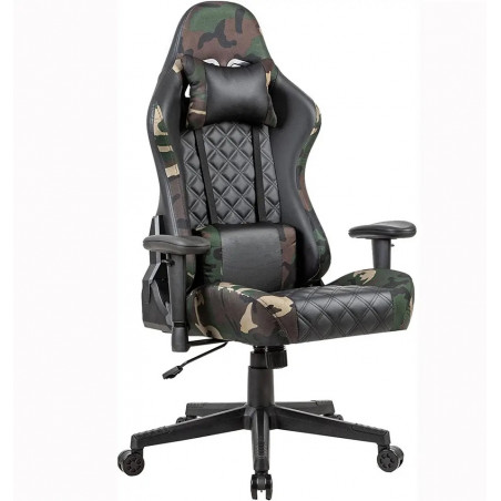 FOTEL GAMINGOWY BIUROWY OBROTOWY KUBEŁKOWY DLA GRACZA CZARNY MORO TILT