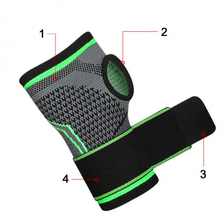 STABILIZATOR NADGARSTKA ORTEZA OPASKA ELASTYCZNA UCISKOWA NA NADGARSTEK M/L