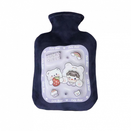 TERMOFOR DLA DZIECI LUCKY GIRL W POKROWCU PLUSZOWY MIŚ W SWETERKU 1L