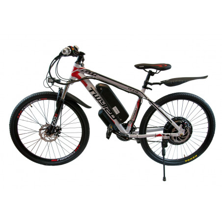 ROWER ELEKTRYCZNY CZARNO CZERWONY