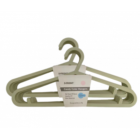 WIESZAKI UBRANIOWE NA UBRANIA Z TWORZYWA CIENKIE SLIM Z UCHWYTAMI 20x