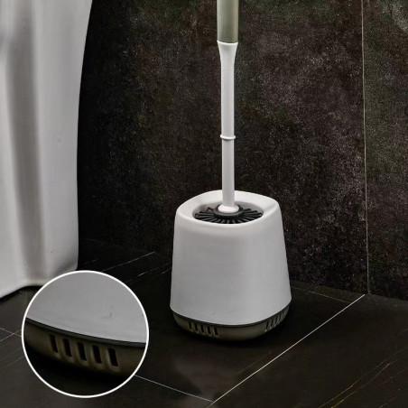 SZCZOTKA TOALETOWA SILIKONOWA DO ŁAZIENKI WC STOJĄCA ANTYBAKTERYJNA