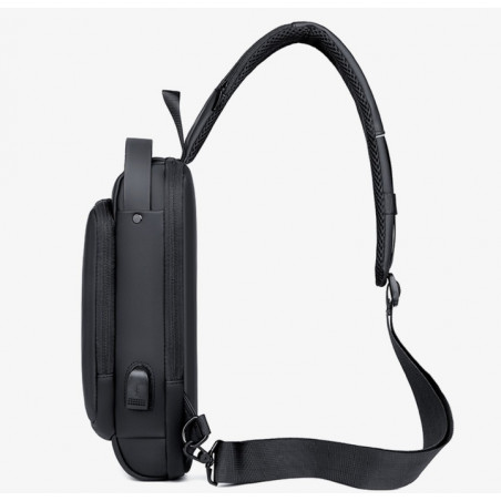 TORBA PLECAK NA RAMIĘ NERKA CZARNA SASZETKA WODOODPORNA USB NA POWERBANK