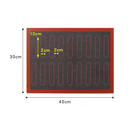 MATA SILIKONOWA DO PIECZENIA CIAST CIASTEK DWUSTRONNA 30x40 cm PERFOROWANA
