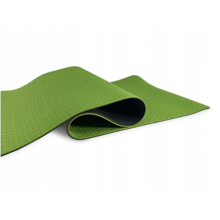 MATA GIMNASTYCZNA DO ĆWICZEŃ JOGI PILATESU FITNESS TPE DWUSTRONNA POKROWIEC