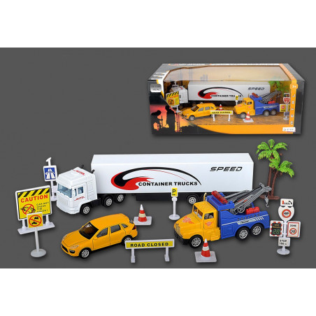 ZESTAW SERII BUDOWLANEJ RESORAKI CIĘŻARÓWKA DŹWIG