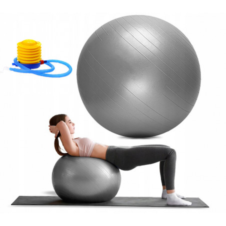 PIŁKA GIMNASTYCZNA REHABILITACYJNA FITNESS DO ĆWICZEŃ JOGA 65cm + POMPKA