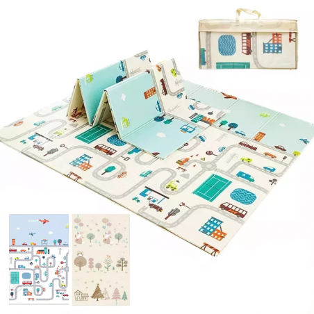 copy of MATA PIANKOWA SKŁADANA DWUSTRONNA ULICE/ZWIERZĄTKA