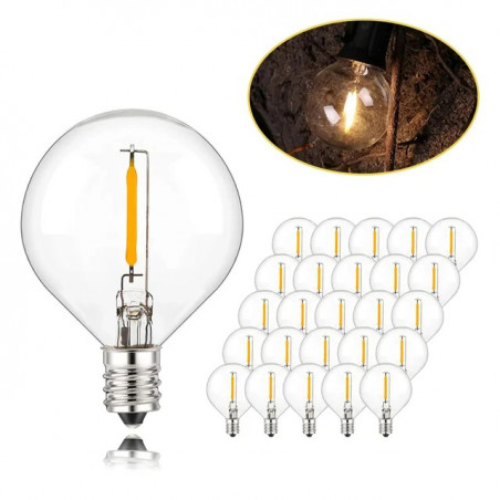 GIRLANDA OGRODOWA ŚWIETLNA 25 ŻARÓWEK LED ZEWNĘTRZNA DEKORACJA WODOODPORNA