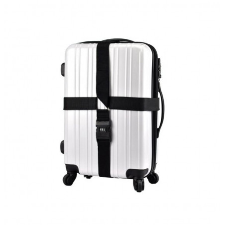 PAS BAGAŻOWY DO WALIZEK ZABEZPIECZAJĄCY Z KODEM KOD ETYKIETA IDENTYFIKATOR CZARNY